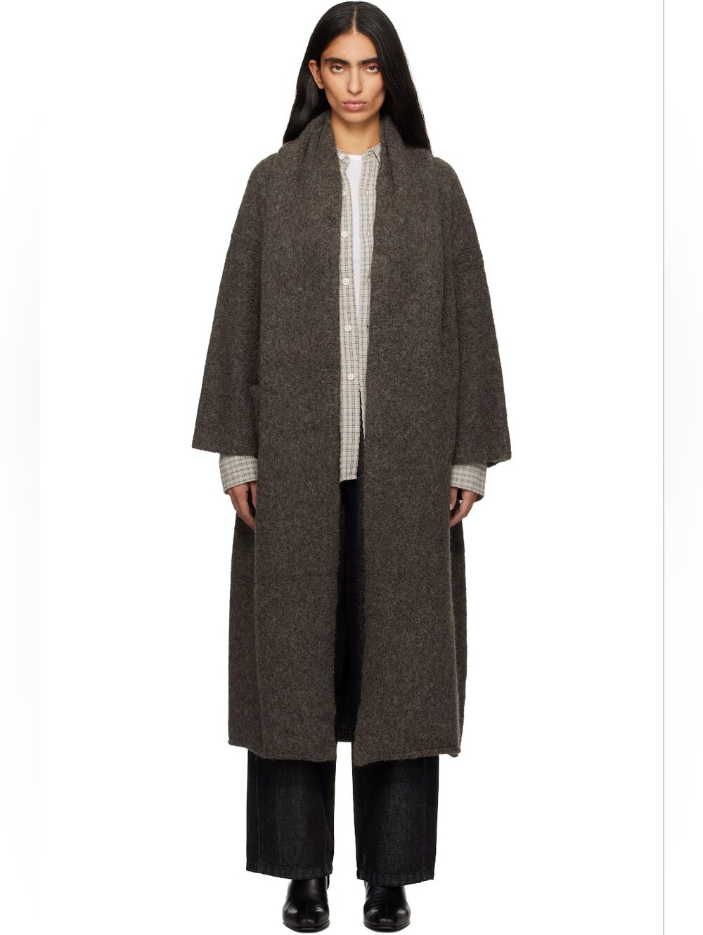 Lauren Manoogian Charcoal Brown “Blackened” Uzbek Cardigan